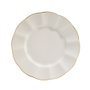 Hermia MLN24Y2694R520 Vajilla de Porcelana 24 Piezas Crema y Dorado Apta para Microondas
